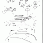 FLTRX 1KHC ROAD GLIDE (2023) CONSOLE, FUEL TANK - FLHTK, FLHX, FLTRK AND FLTRX