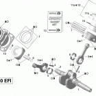 Outlander Max 500 EFI Коленвал,поршни и цилиндр