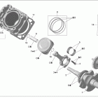 Outlander Max 400 EFI Коленвал и поршни