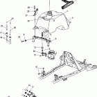 MAGNUM 330 4X4 - A03CD32AA/AB/AC/FB Fuel tank and carburetor mounting