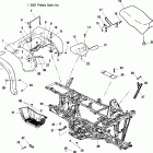SPORTSMAN 700 - A02CH68AA/AB/AC/CA/CB Rear cab / seat / main frame