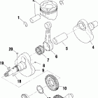 BIG BOSS 6X6 INT'L - A01CL50DA Коленвал и поршни