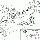 SCRAMBLER 500 - W97BC50A Gearcase / brake and chain cover mounting scramble...