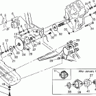 SPORTSMAN 400L - W97AC38C Gearcase / brake and chain cover mounting sportsma...