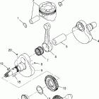 XPLORER 500 - W97CD50A Crankshaft and piston  xplorer 500 w97cd50a
