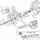 XPLORER 400L - W97CC38C Gearcase / brake and chain cover mounting xplorer ...