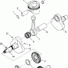 SCRAMBLER 500 - W97BC50A Crankshaft and piston  scrambler 500 w97bc50a