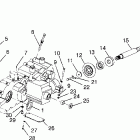 XPLORER 500 - W97CD50A Gearcase (cases and snorkel)  xplorer 500 w97cd50a