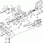 MAGNUM 4X4  SWEDISH - S968144 Gearcase / brake and chain cover mounting magnum 4...
