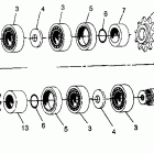400L 6X6 - W968740 Center tightener  6x6 400l