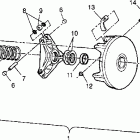 BIG BOSS 6X6 400L - W958740 Drive clutch assembly 6x6 400l, u.s. w 958740, swe...