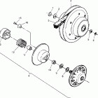 400L 2X4 - W947540 Driven clutch assembly 2x4 400l w947540
