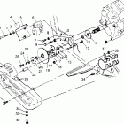 400L 6X6 - W948740 Gearcase / brake and chain cover mounting 6x6 400l...