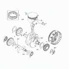 DS 650, 7404 Коленвал и поршни