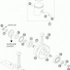 TE 300 ENGINE Коленвал и поршень