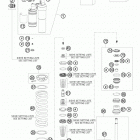 TE 300 CHASSIS Амортизатор в разборе