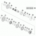 TE 250 ENGINE Трансмиссия 2-контрпривод