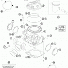 TE 250 ENGINE Цилиндр,головка цилиндров
