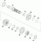 TE 250 ENGINE Трансмиссия-ведомый вал