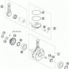 FE 450 Engine Коленвал и поршень