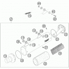 550 FS Chassis Exhaust silencer