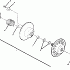 W917221 TRAIL BLAZER Driven clutch assembly trail blazer