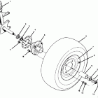 W917527 TRAIL BOSS 2X4 Front wheel assembly  2x4