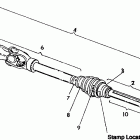 W918127 TRAIL BOSS 4X4 Cv joint 250 4x4-update usa stamped on bell housin...