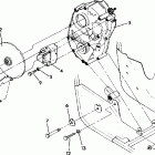 W907539 TRAIL BOSS 350L 2X4 R.h.gearcase / brake mtg.  350 2x4