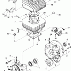 W907221 TRAIL BLAZER Crankcase and cylinder assembly