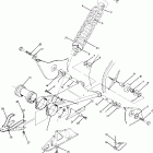 W907527 TRAIL BOSS 2X4 Swing arm weldment and rear shock assembly