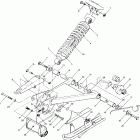 W887527 TRAIL BOSS 2X4 Swing arm weldment & rear shock assembly
