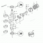 MFS30B Поршни и коленчатый вал