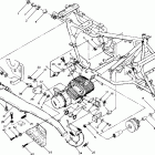 W877527 TRAIL BOSS Engine and muffler mounting