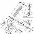 W878027 TRAIL BOSS 4X4 Swing arm weldment & rear shock assembly