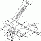W878327 TRAIL BOSS 4X4 Swing arm weldment & rear shock assembly