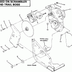 W867027 SCRAMBLER Right hand gearcase & brake mounting.