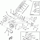 W867027 SCRAMBLER Swing arm weldment and rear shock assembly