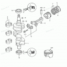 NSF25B Поршни и коленчатый вал