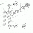 NSF30B Поршни и коленчатый вал