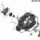 Spyder RS_RSS SE5 01- clutch cover and water pump
