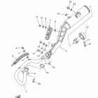 TW200 TW200E1/TW200E1C Выхлопная система