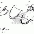CBR500RA Верхний обтекатель