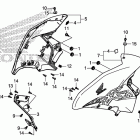 CB500X Обтекатель средняя часть