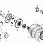 CB500FA Коленчатый вал и поршни