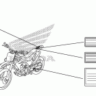 CRF150RB Лейбл предостережения