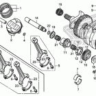 CBR1000RA Коленчатый вал и поршни