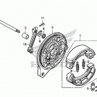 VT750CA Задний тормоз