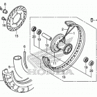 VT750CA Переднее колесо