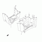 LT-F400F KingQuad 400FS 4x4 Footrest mudguard